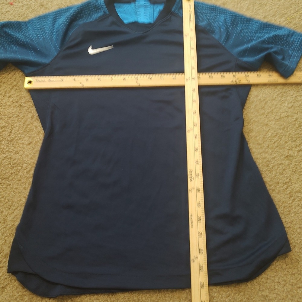 Nike Soccer‎ Jersey Mens Small Navy Blue Excellent Dri-FIT Training Shirt